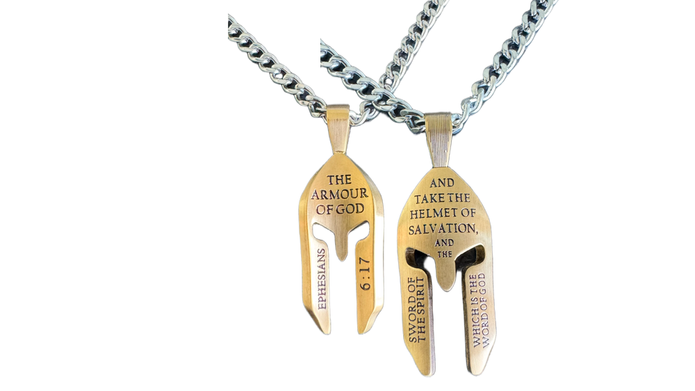 Gold Helmet Necklace