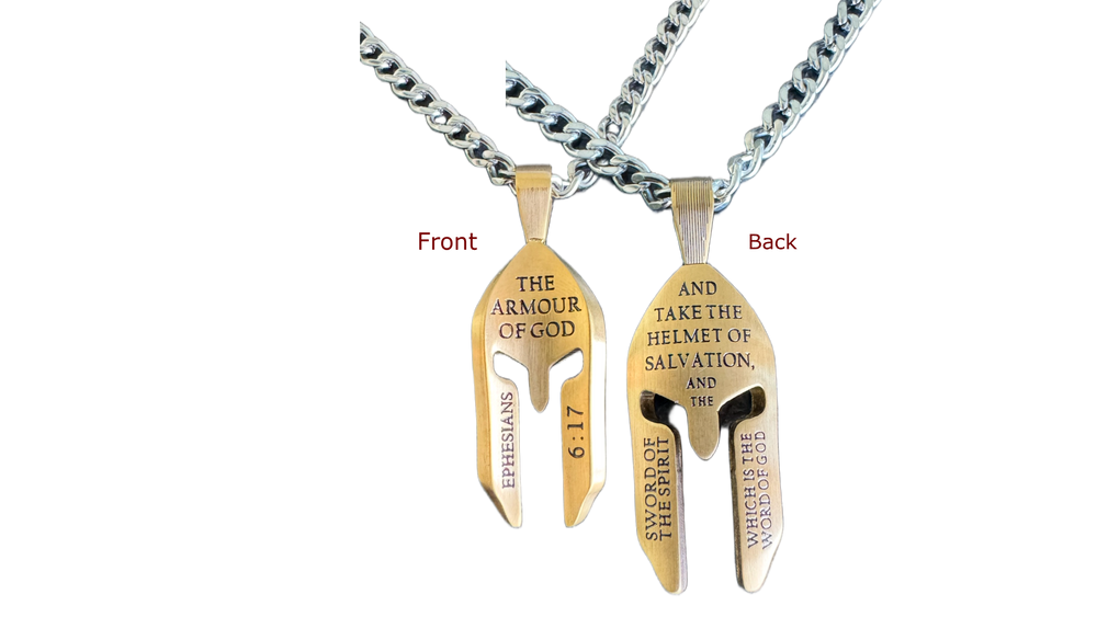 Gold Helmet Necklace