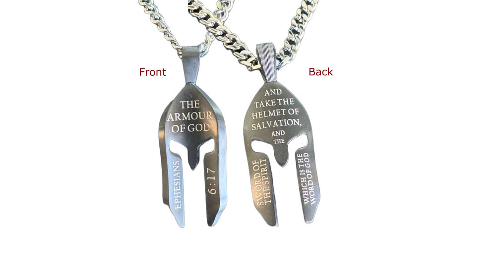 Black Helmet Necklace