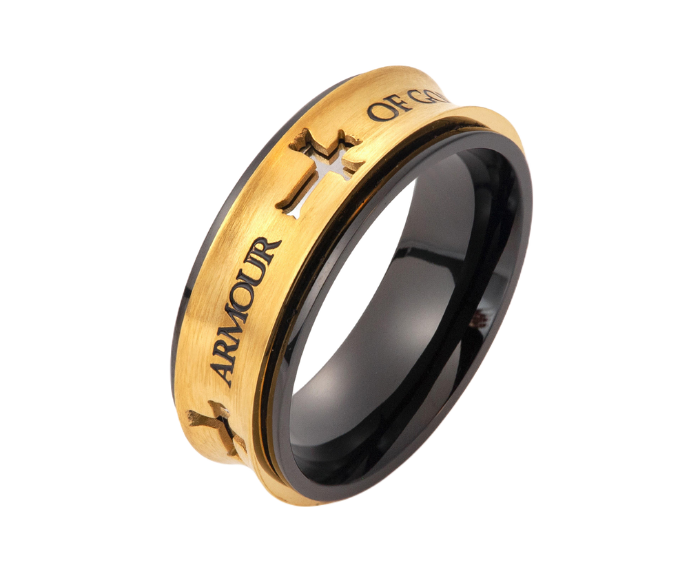 Four Cross Spinner Ring