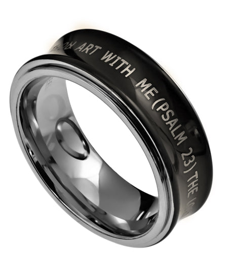 Men's Black Spinner Ring