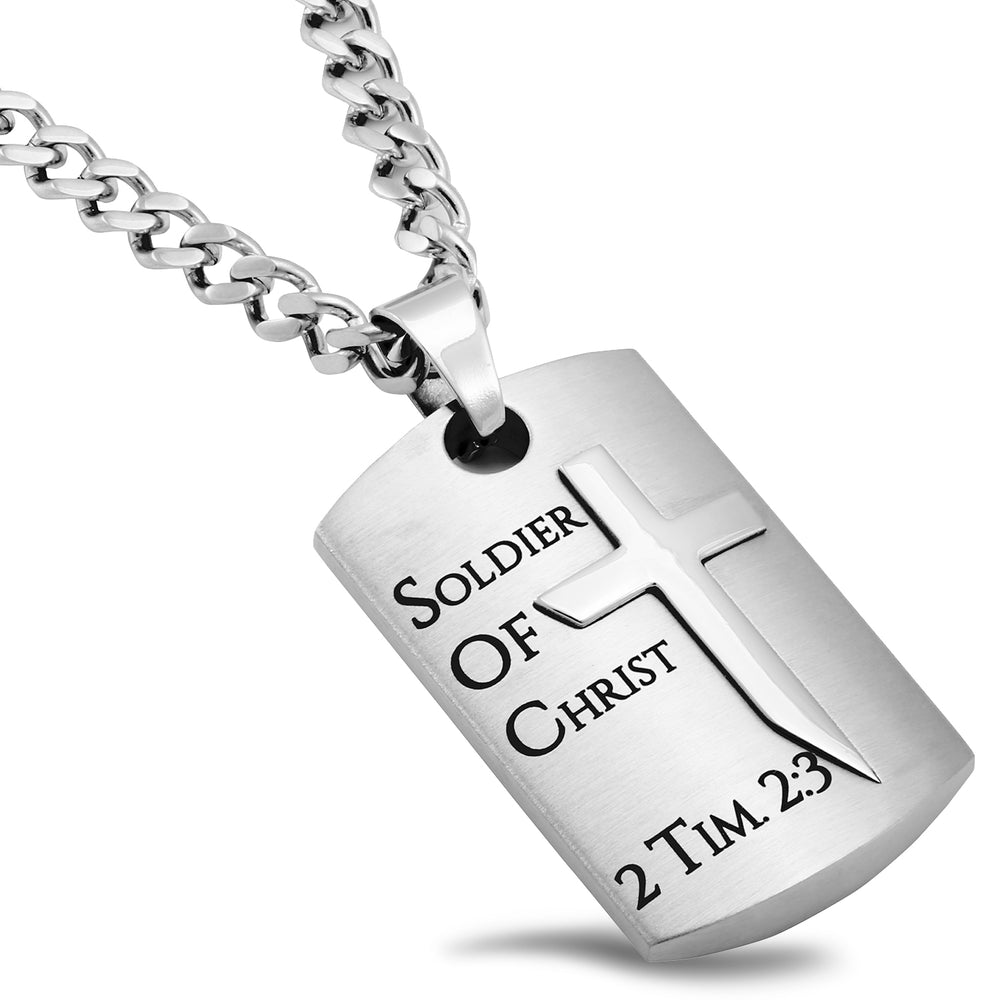 Men's Guardian Shield Cross Necklace