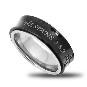 Girl's Black Spinner Ring