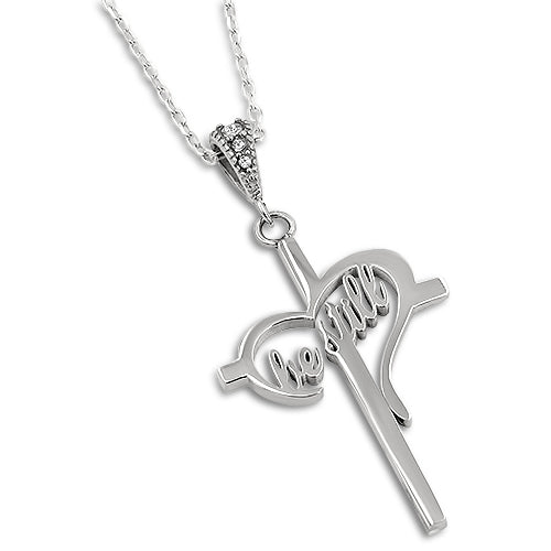 Women's Heart's Desire Cross Necklace