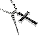 Men's Black Cross Nail