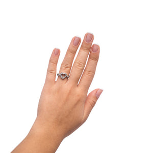 Women's CZ Open Heart Ring