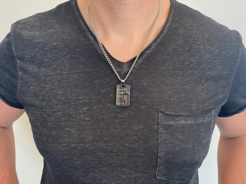 Men’s Guardian Necklace Black