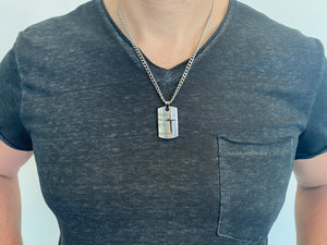 Men's Guardian Shield Cross Necklace