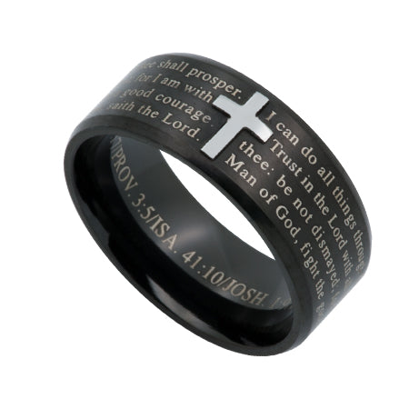 Men's Black Logos Ring