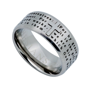 Men's Silver Logos Ring