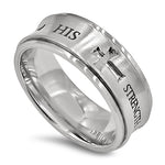 Men's 4 Cross Spinner Ring