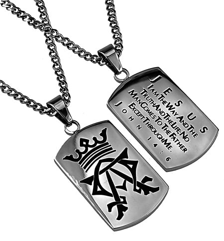 Men's Alpha Omega Dog Tag