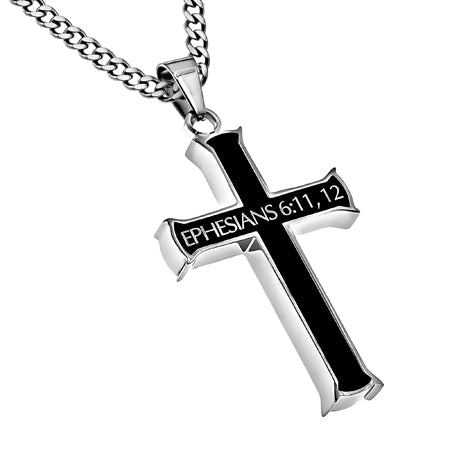 Black Iron Cross Necklace
