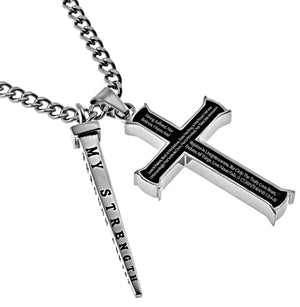 Men's Black Cross Nail