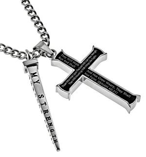 Men's Black Cross Nail