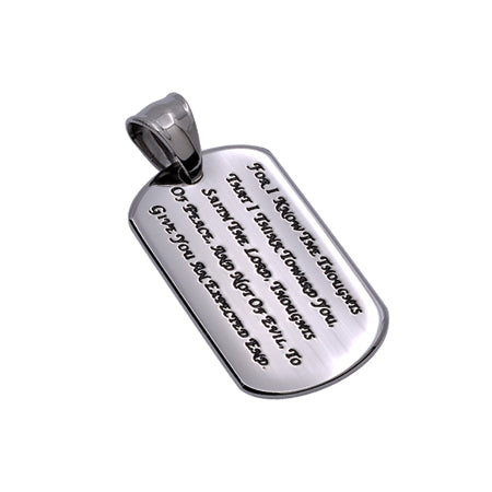CZ Calvary Dog Tag Necklace