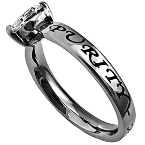 Women's CZ Heart Ring