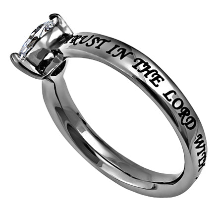 Women's CZ Heart Ring