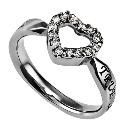 Women's CZ Open Heart Ring