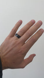 Men's Black Double Cross Band