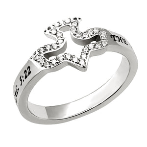 Women's CZ Dove Ring