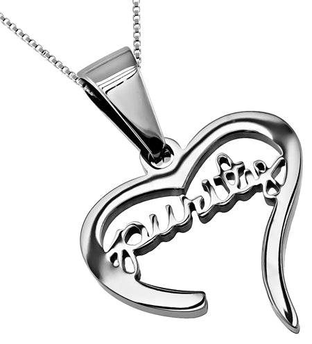 Women's Handwriting Heart Necklace Collection