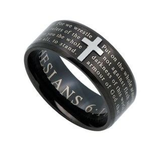 Men's Black Logos Ring