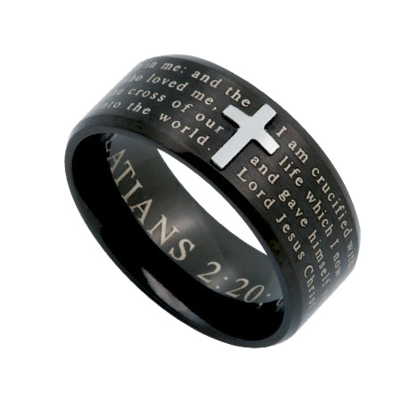 Men's Black Logos Ring