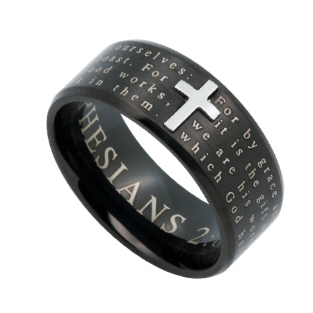 Men's Black Logos Ring