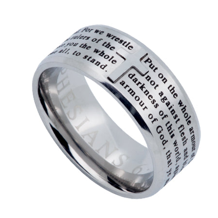 Men's Silver Logos Ring