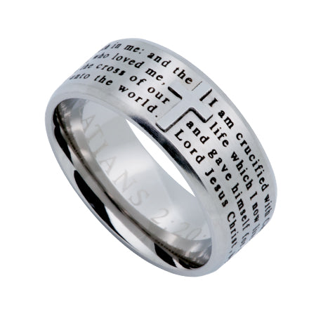 Men's Silver Logos Ring