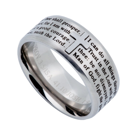 Men's Silver Logos Ring