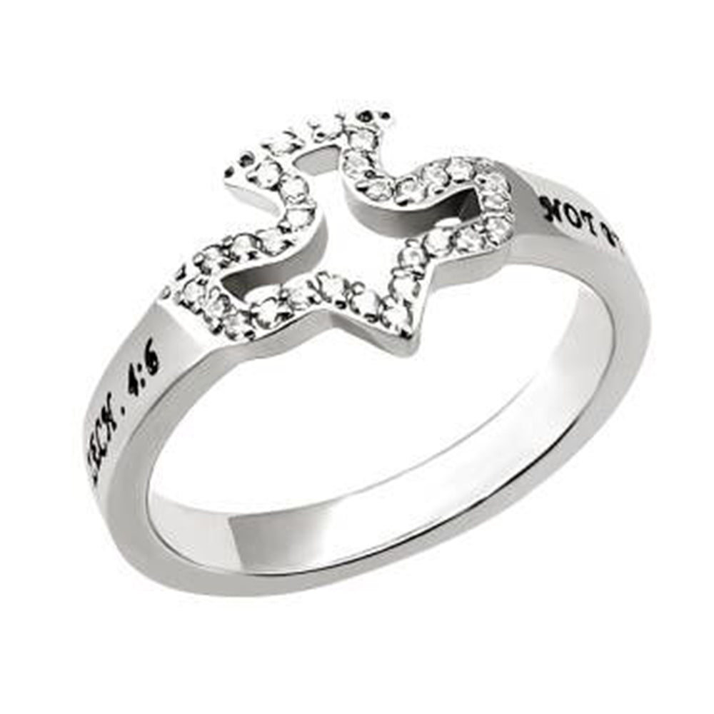 Women's CZ Dove Ring