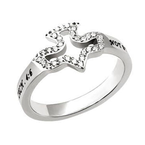 Women's CZ Dove Ring