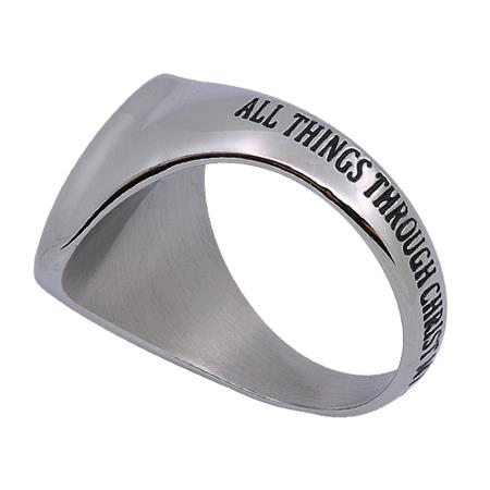 Men's R2 Shield Cross Ring