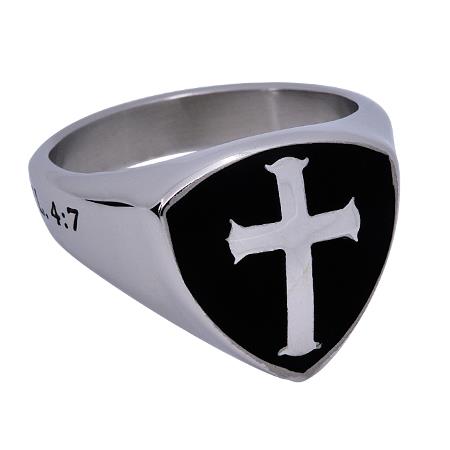 Men's R2 Shield Cross Ring