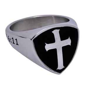 Men's R2 Shield Cross Ring