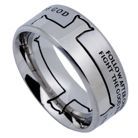 Men's Silver Iron Cross Ring