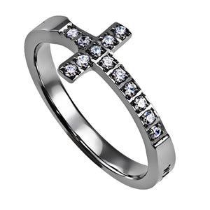 Women's Sideways Cross Ring